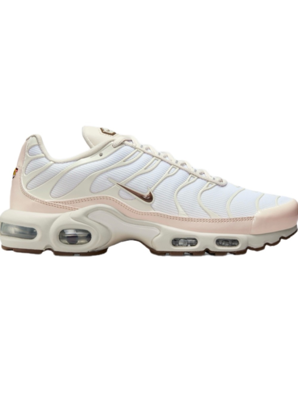 Nike Air Max Plus Women's Sneakers in White & Light Pink FL